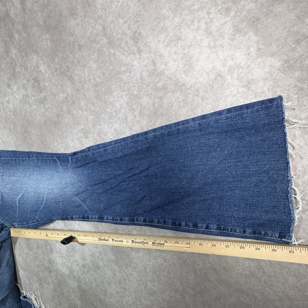 AG Adriano Goldschmied Jeans Womens 30x32* Blue Farrah Boot Crop Denim Fray Hem - Picture 7 of 12